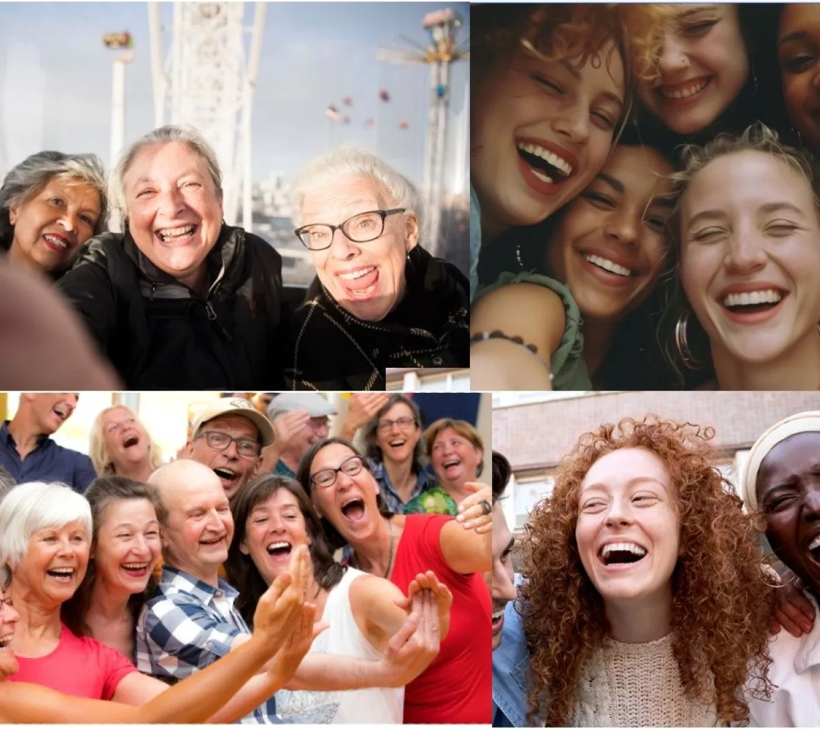 Menschen die Lachen